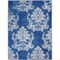 Homeroots 4 x 6 ft. Navy & Ivory Damask Area Rug 385871 - alternate 1